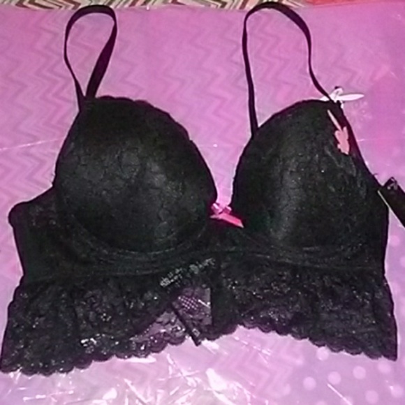 PLAYBOY Other - Playboy push up black with lace intimates bra
